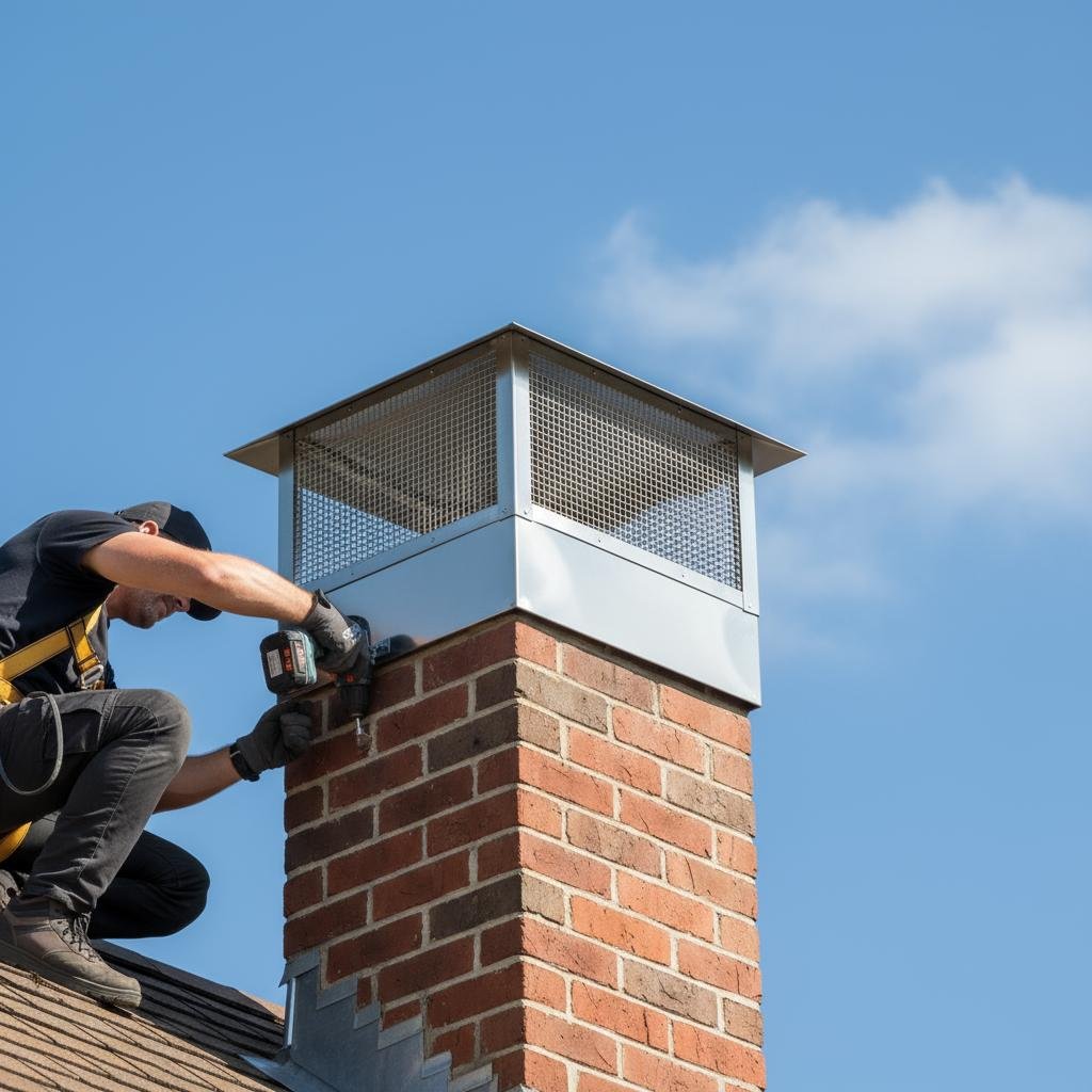 Chimney cap installation Plano
